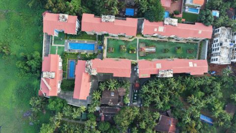 Top-down aerial view
