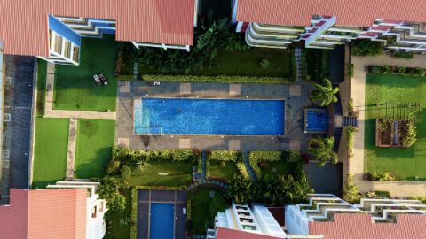 The pool from above