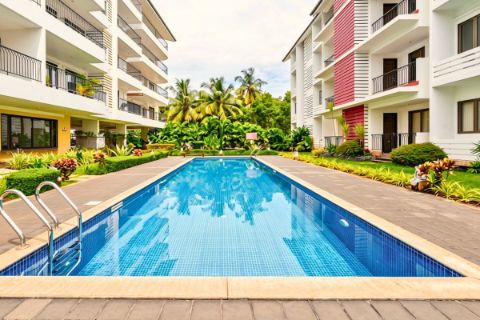 Pool between the residential blocks