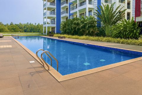 The pool deck